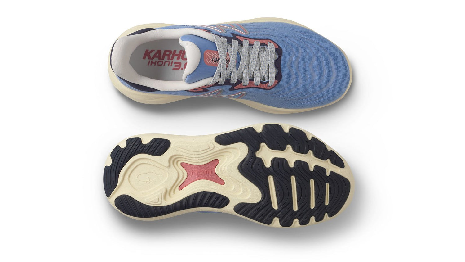 Upper and outsole of the KARHU Ikoni 3.0 running shoe with a wider fit