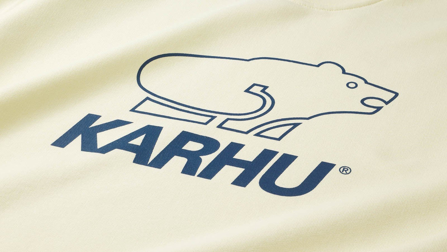 BASIC LOGO SWEATSHIRT - MARSHMALLOW / BLUE PRINT - Karhu Nederland