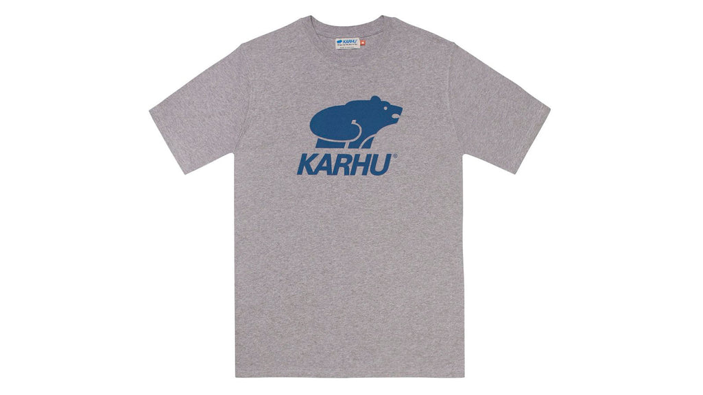 BASIC LOGO T–SHIRT - HEATHER GREY/NAVY - Karhu Nederland