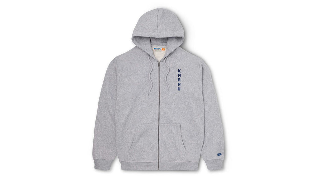 FULL ZIP HOODIE - HEATHER GREY / TRUE NAVY - Karhu Nederland