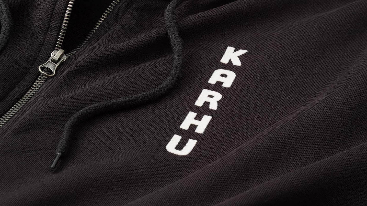 FULL ZIP HOODIE - JET BLACK /  FOGGY DEW - Karhu Nederland