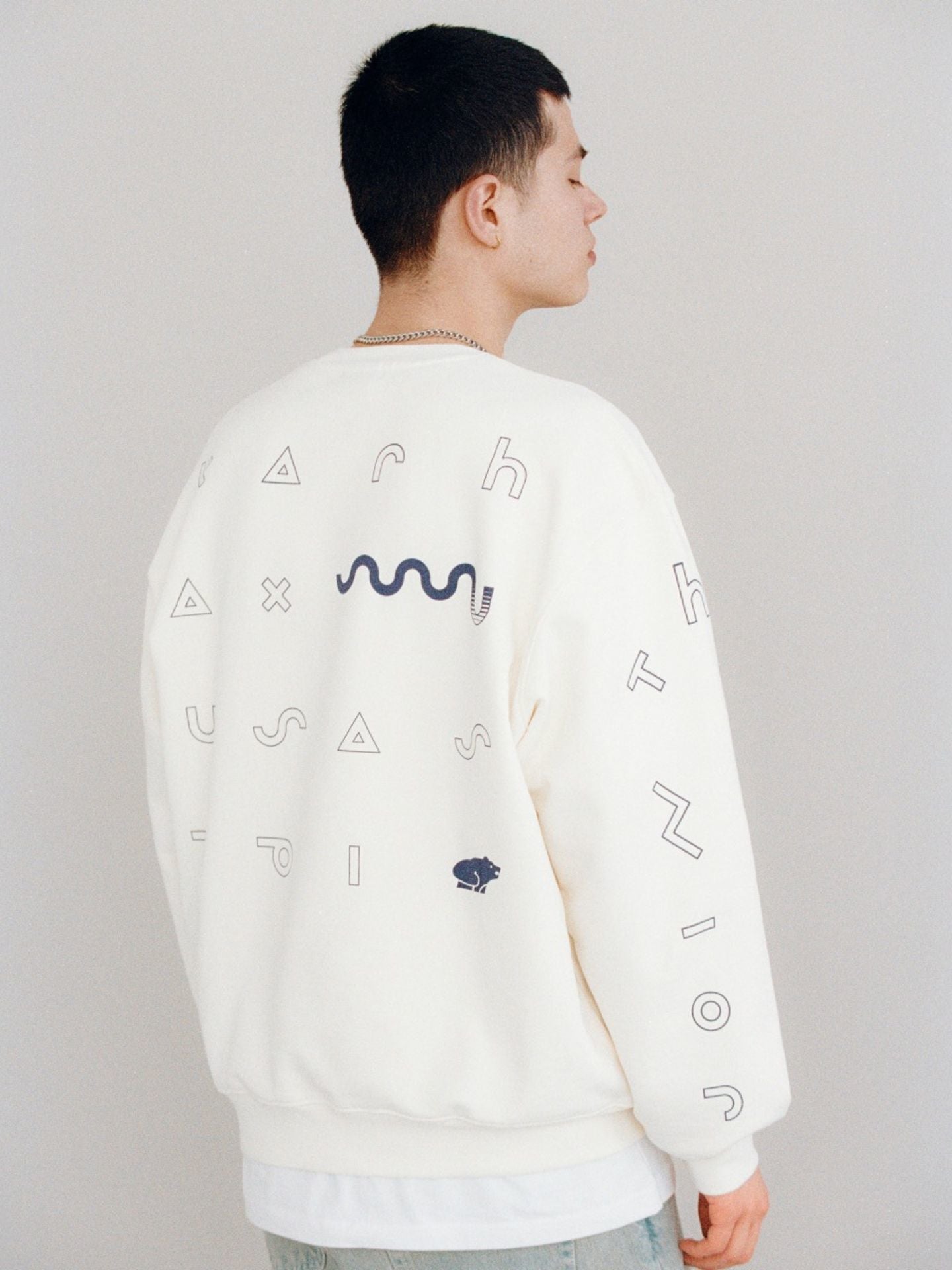 KARHU X SASU KAUPPI MORPHING KARHU SWEATSHIRT - MARSHMALLOW / BLUE PRINT - Karhu Nederland