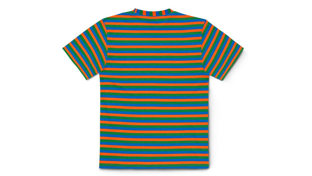 KARHU X SASU KAUPPI TRICOLORE STRIPED T–SHIRT PRINCESS - BLUE / AMAZON - Karhu Nederland