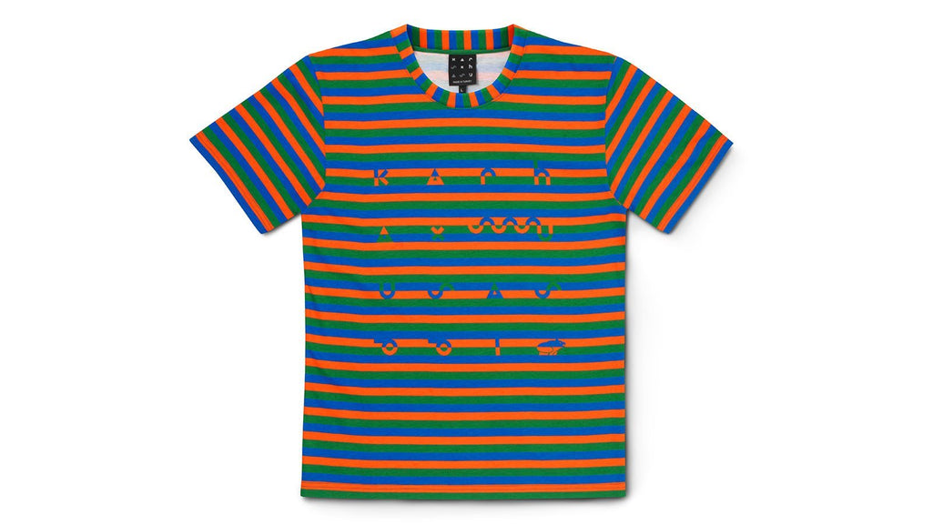 KARHU X SASU KAUPPI TRICOLORE STRIPED T–SHIRT PRINCESS - BLUE / AMAZON - Karhu Nederland