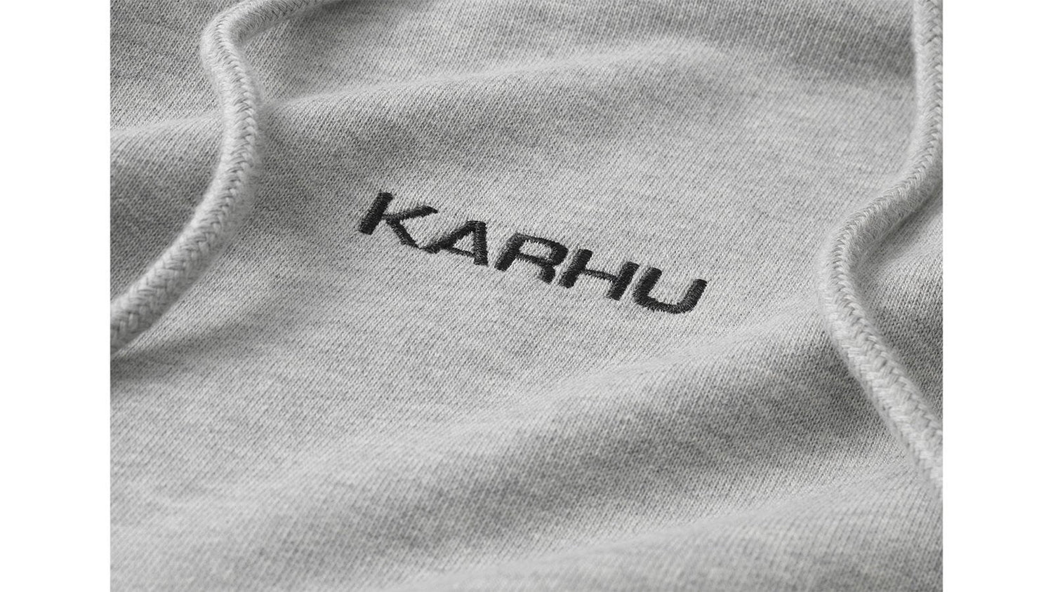LOGO HOODIE - HEATHER GREY / JET BLACK - Karhu Nederland