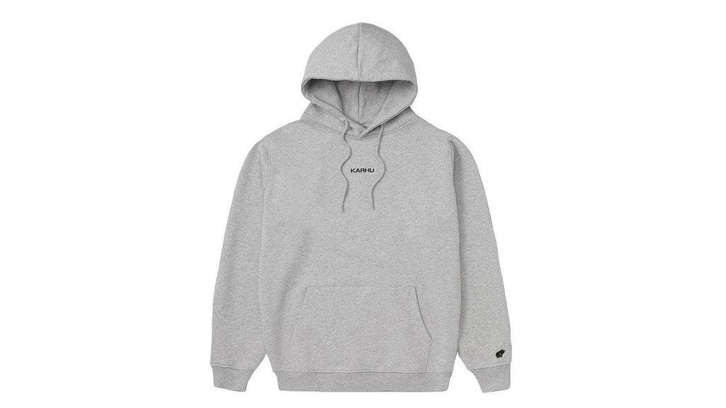 LOGO HOODIE - HEATHER GREY / JET BLACK - Karhu Nederland