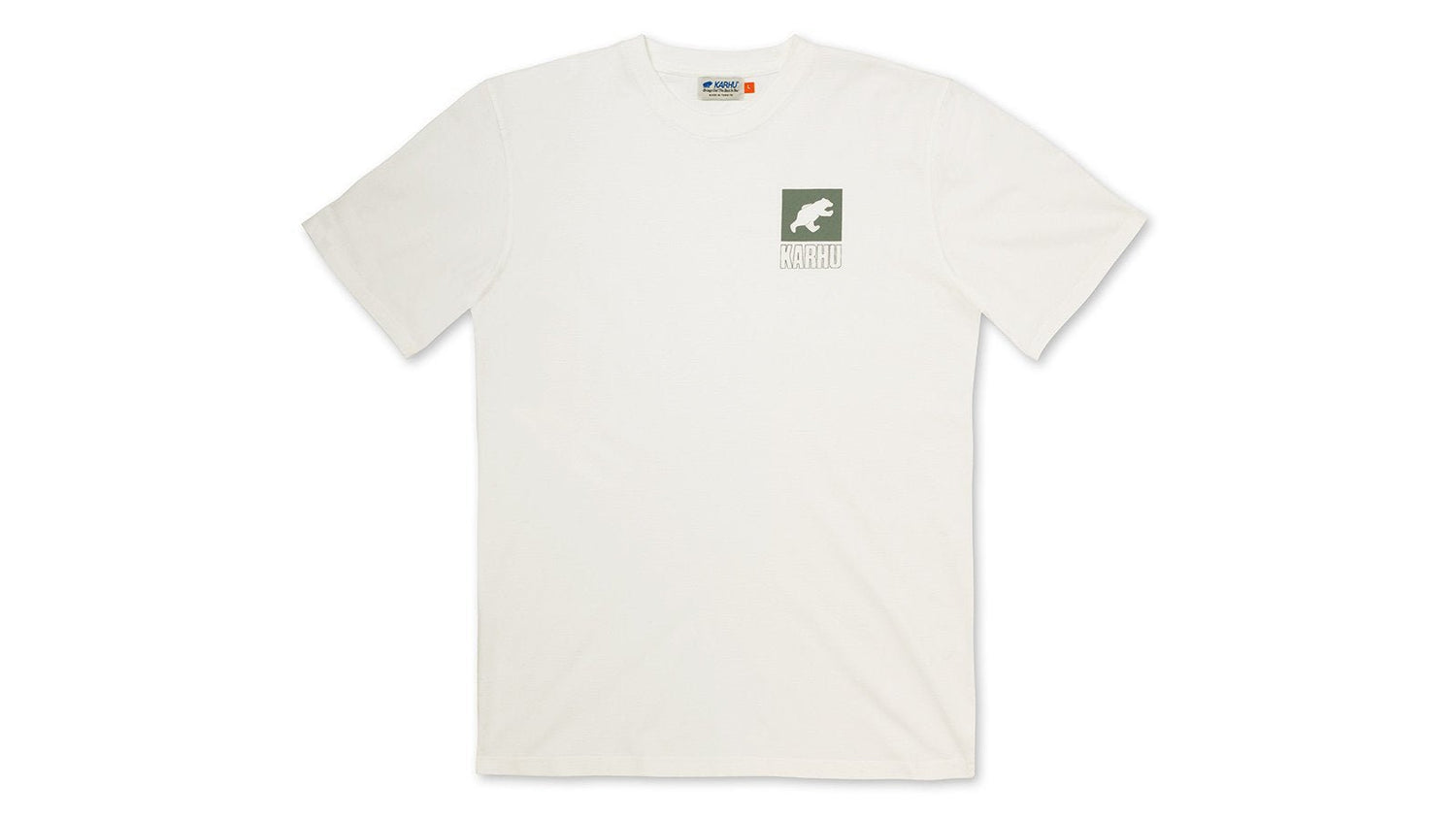 SPORT BEAR LOGO T–SHIRT - BRIGHT WHITE / ICEBERG GREEN - Karhu Nederland