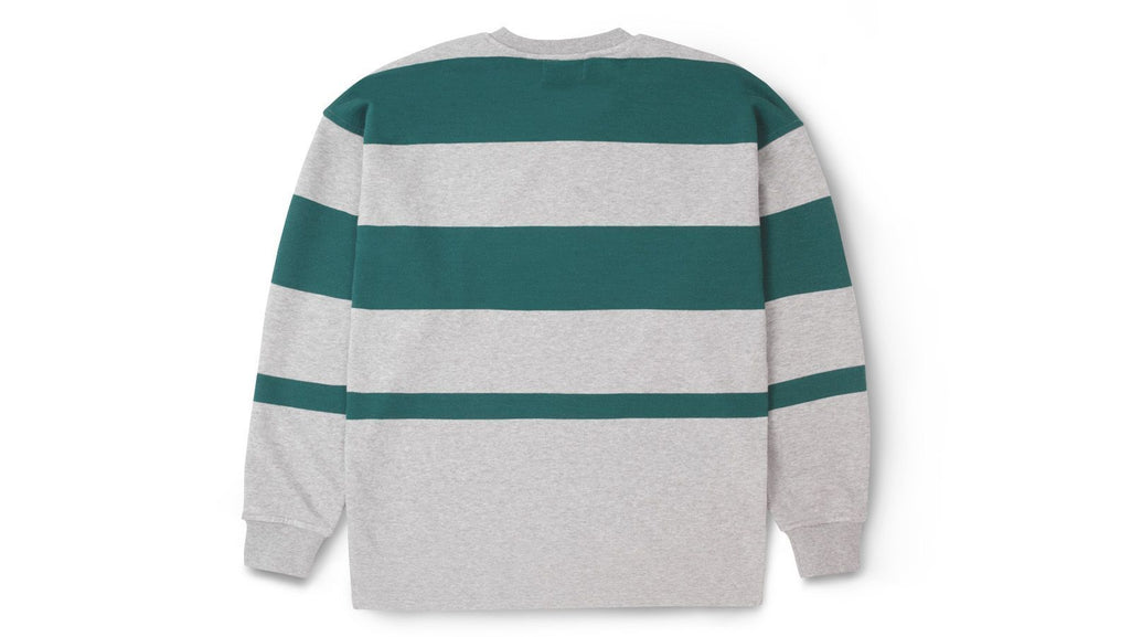 UNI STRIPE SWEATSHIRT - HEATHER GREY/JUNE BUG - Karhu Nederland