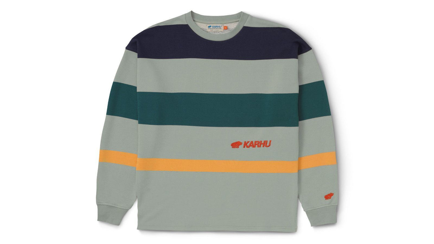 UNI STRIPED SWEATSHIRT - ABBEY STONE / INDIA INK - Karhu Nederland