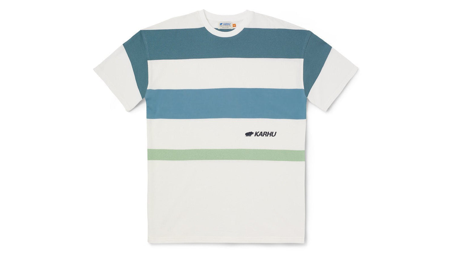 UNISTRIPED SHORT SLEEVE SWEATSHIRT - BRIGHT WHITE/B. BLUE - Karhu Nederland