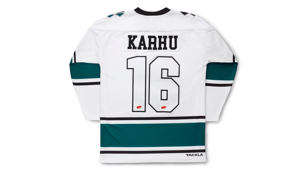 Karhu x tacla hockey jersey white atlantic deep back